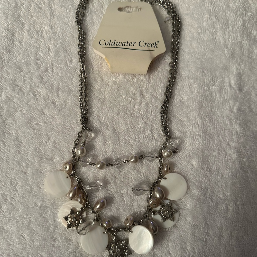 Coldwater Creek Snowflake Charm Necklace NWT